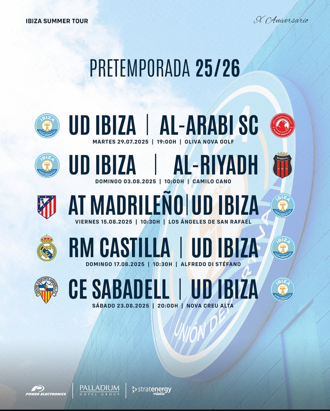 Calendario pretemporada 25/26
